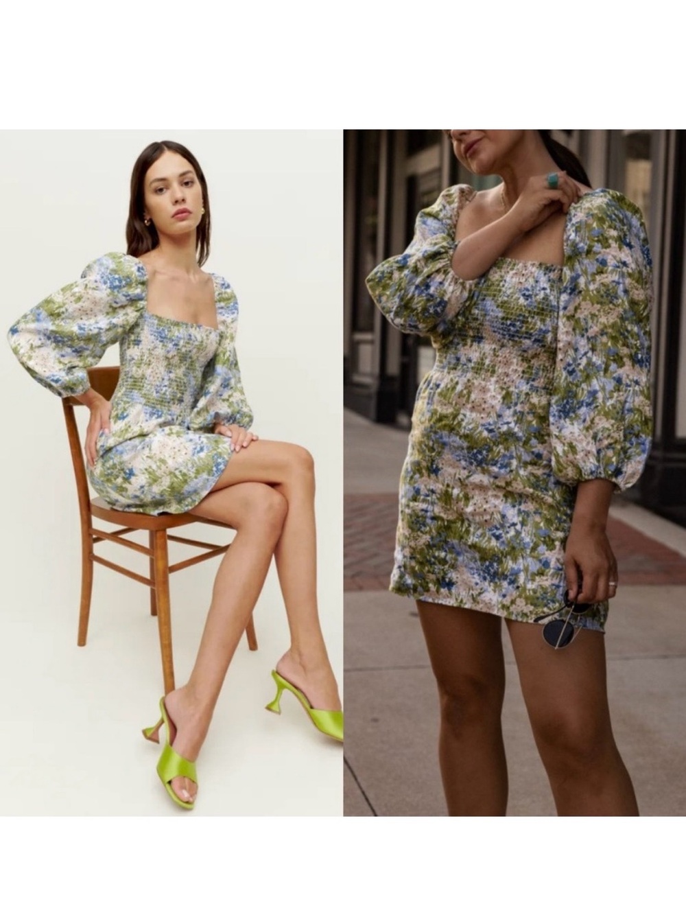 Reformation Greyson Linen Dress Hillside